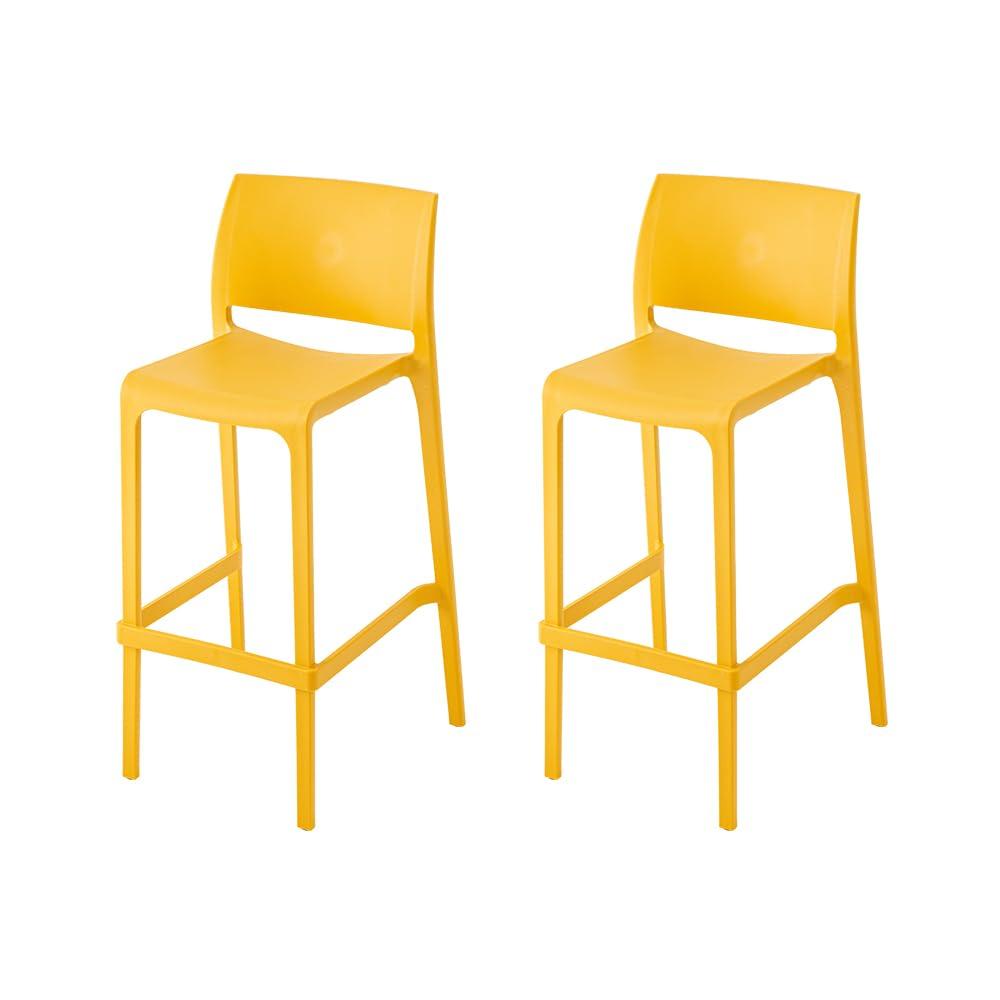 Lagoon Sensilla Resin Stackable Bar Stool Set of 2