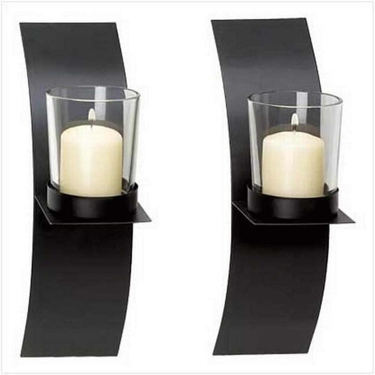 Gallery Of Light Mod-Art Candle Sconce Duo