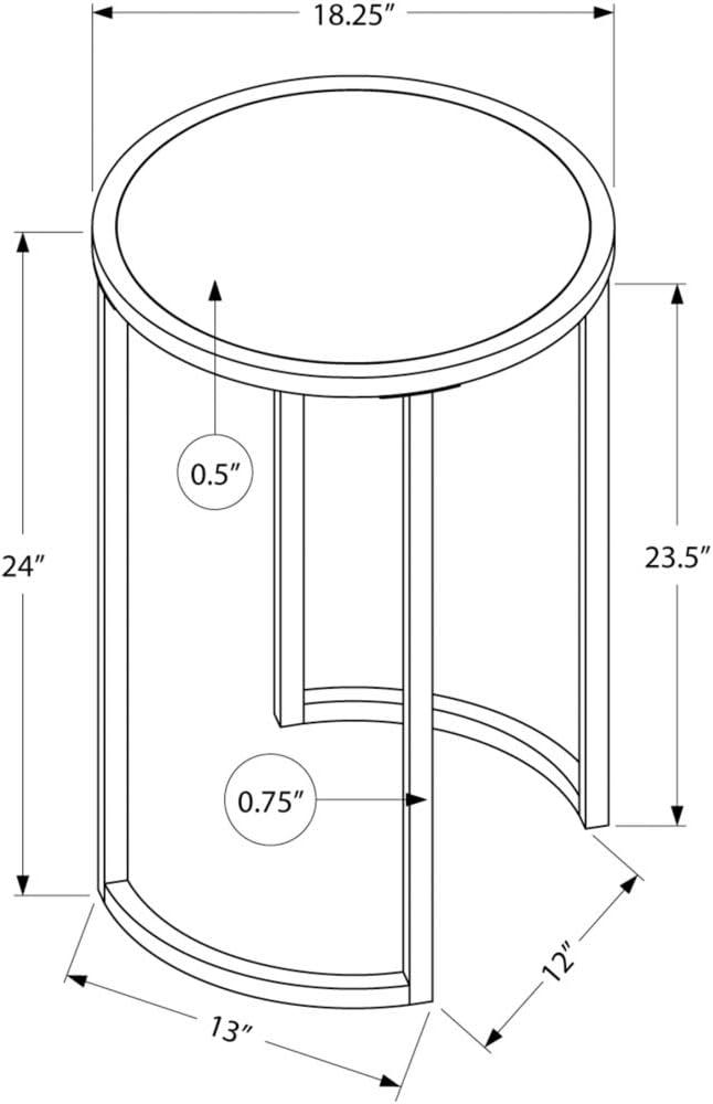 Accent Table Side Round End Lamp Bedroom Metal White Marble Look