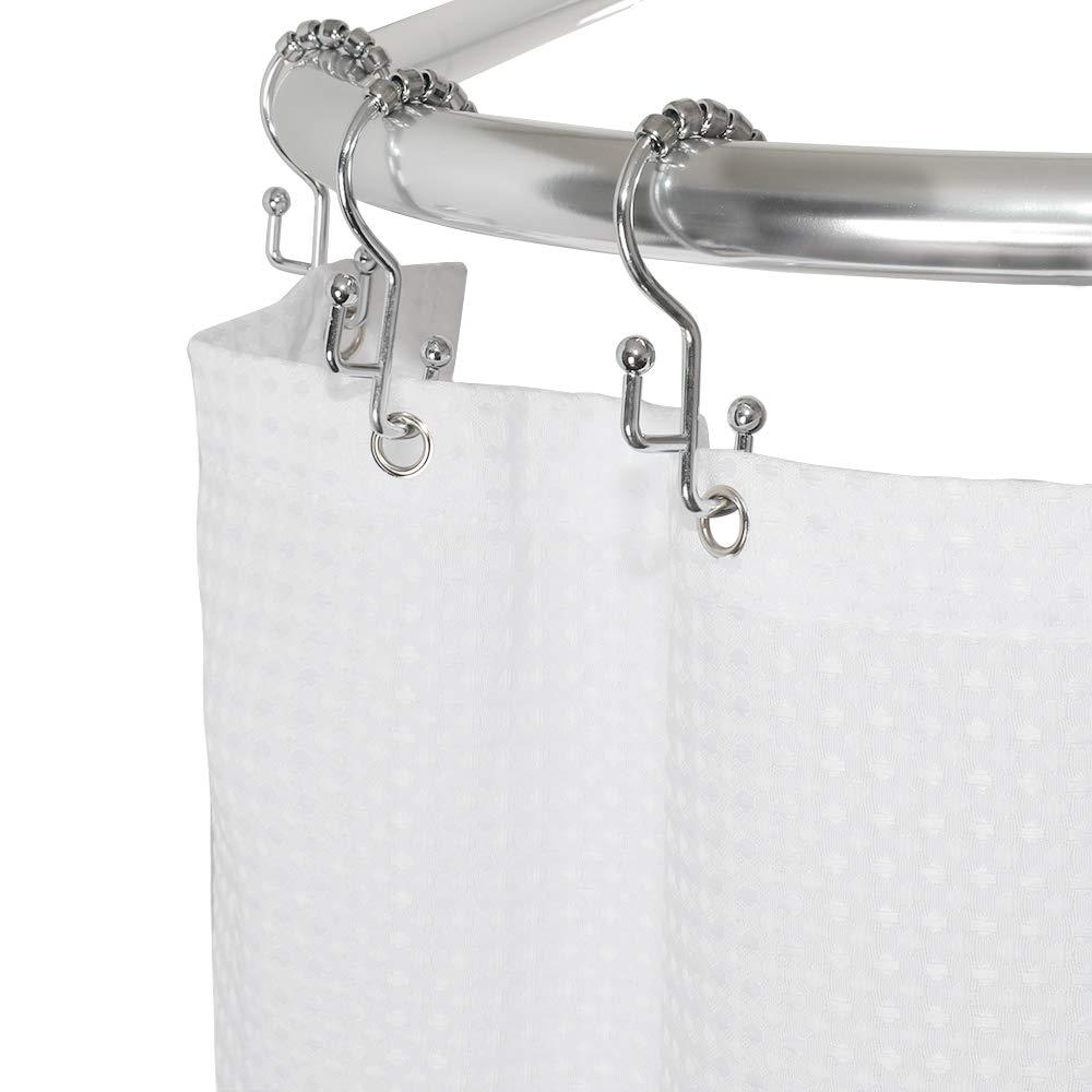 Utopia Alley Aluminum 61" D-Shape Fixed Shower Curtain Rod