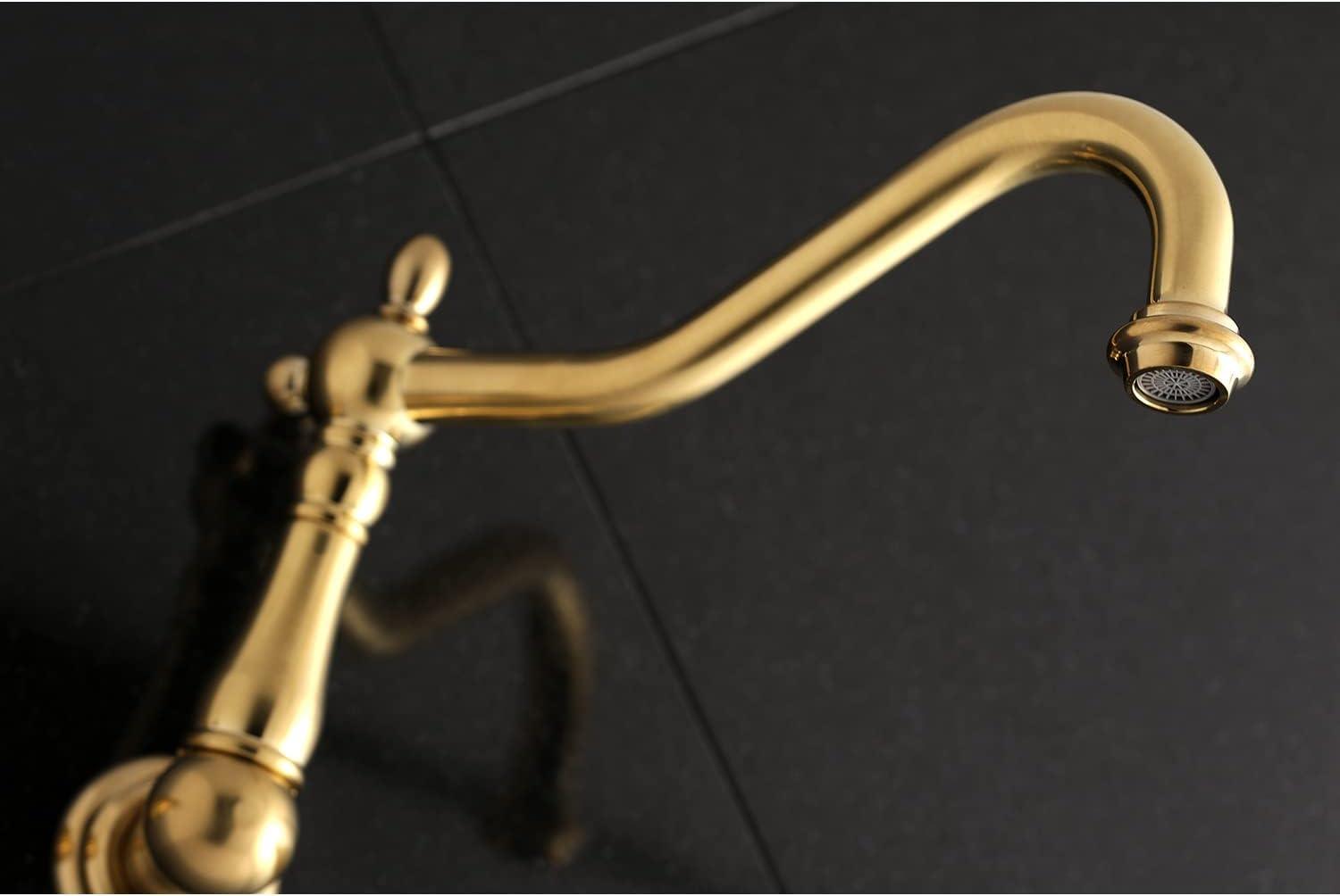 Kingston Brass Heritage Two-Handle 3-Hole Wall Mount Roman Tub Faucet