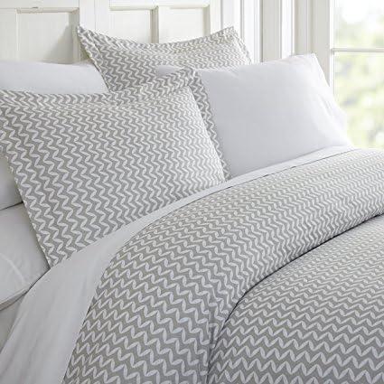 Simply Soft™ Puffed Chevron Pattern Duvet Cover Set