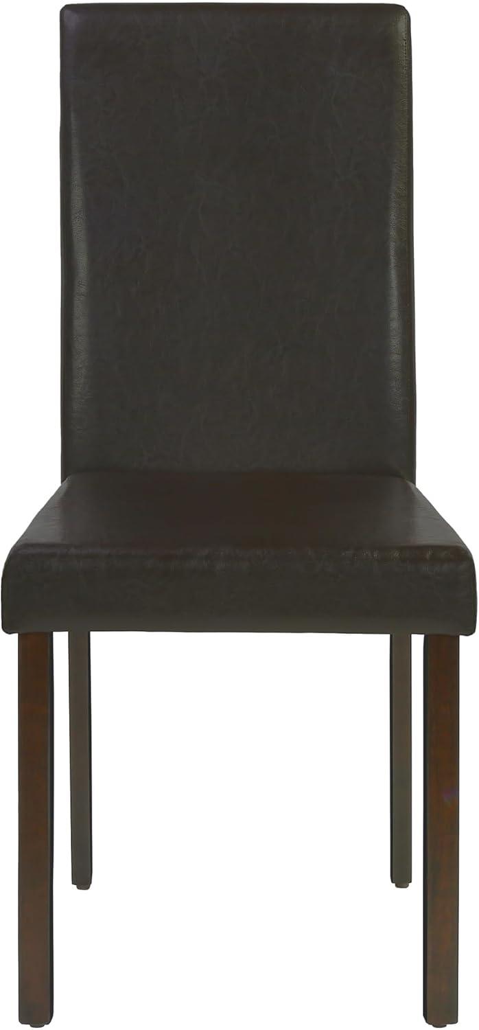 Monarch Specialties Dining Chair, Set Of 2, Side, Kitchen, Dining Room, Brown PU, 35.75" H, Indoor