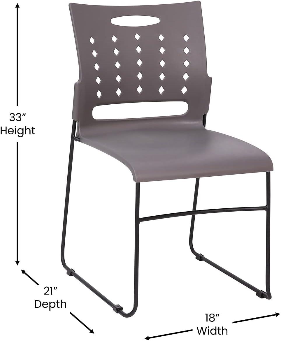 Heidi 881 lb. Capacity Sled Base Stack Chair with Air-Vent Back