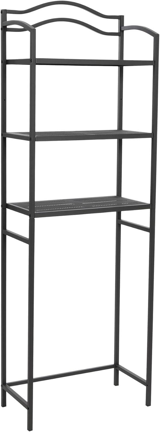 3-Tier Metal Over the Toilet Bathroom Storage Shelf, Gray