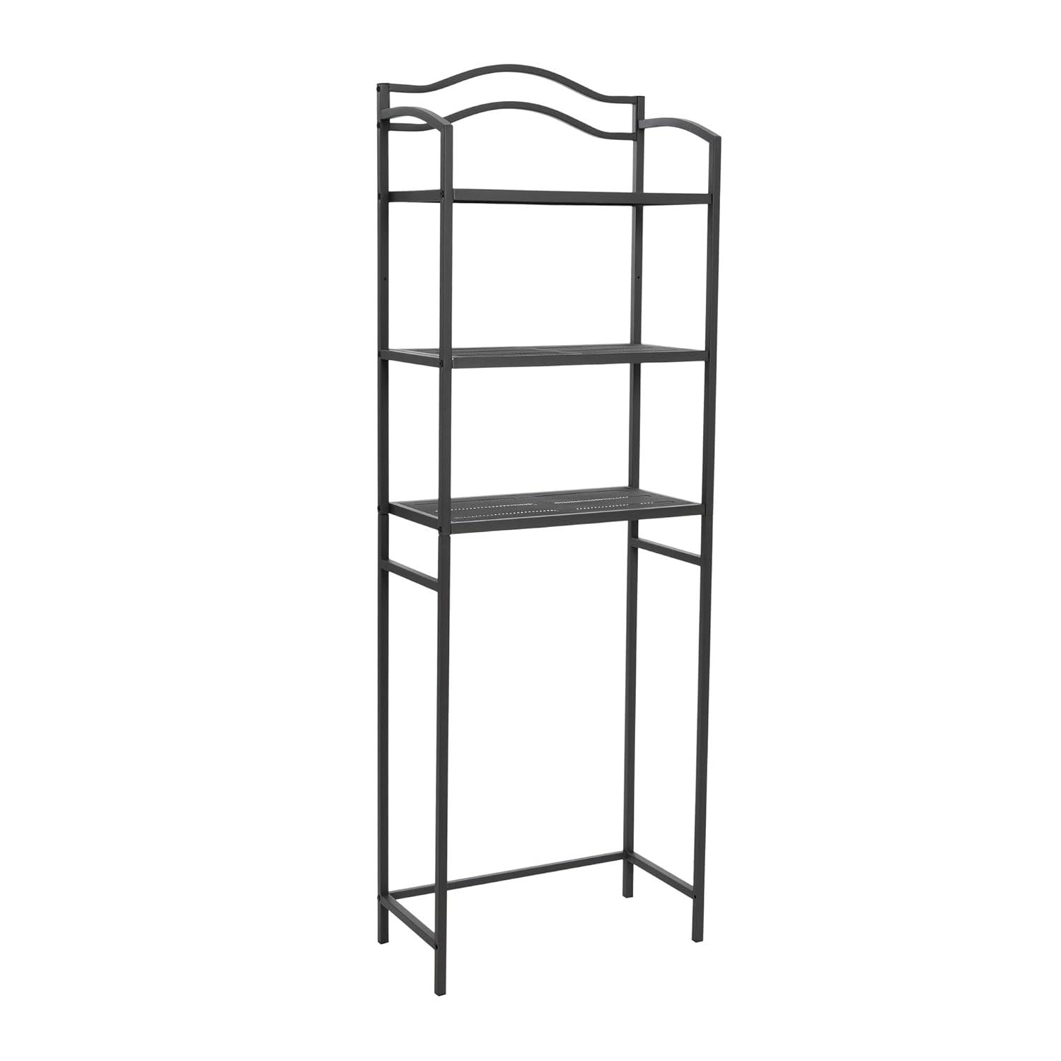 3-Tier Metal Over the Toilet Bathroom Storage Shelf, Gray