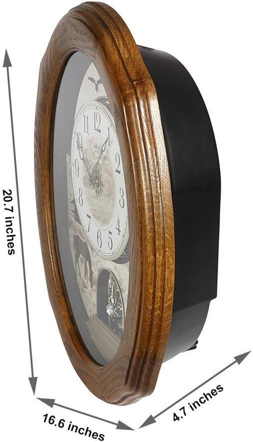 Rhythm Clock 4MH418WU06 20.7 x 16.6 in. Joyful Prairie Magic Motion Clock