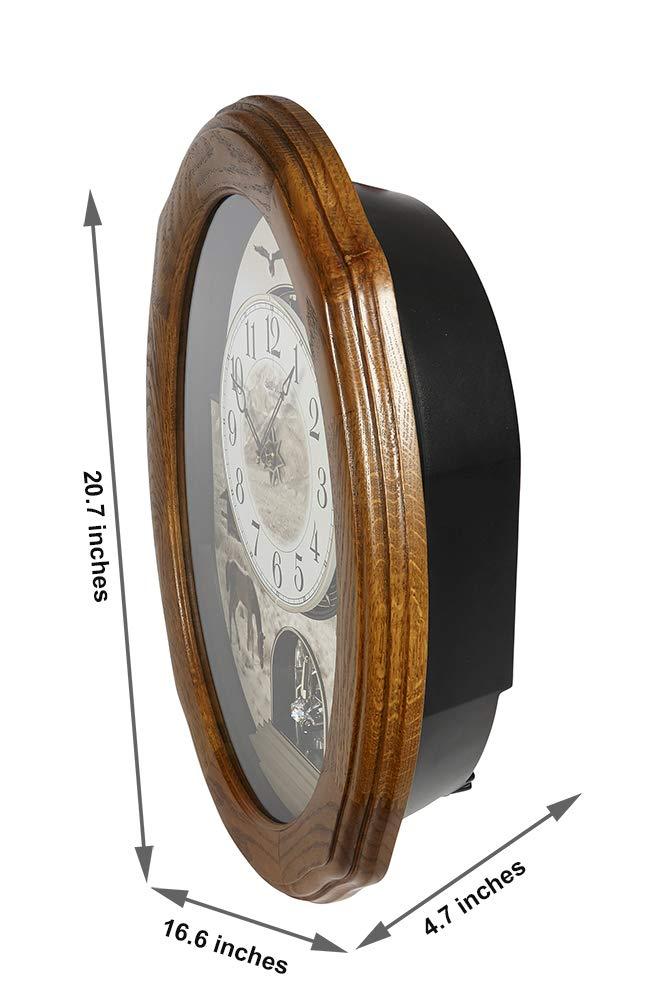 Rhythm Clock 4MH418WU06 20.7 x 16.6 in. Joyful Prairie Magic Motion Clock