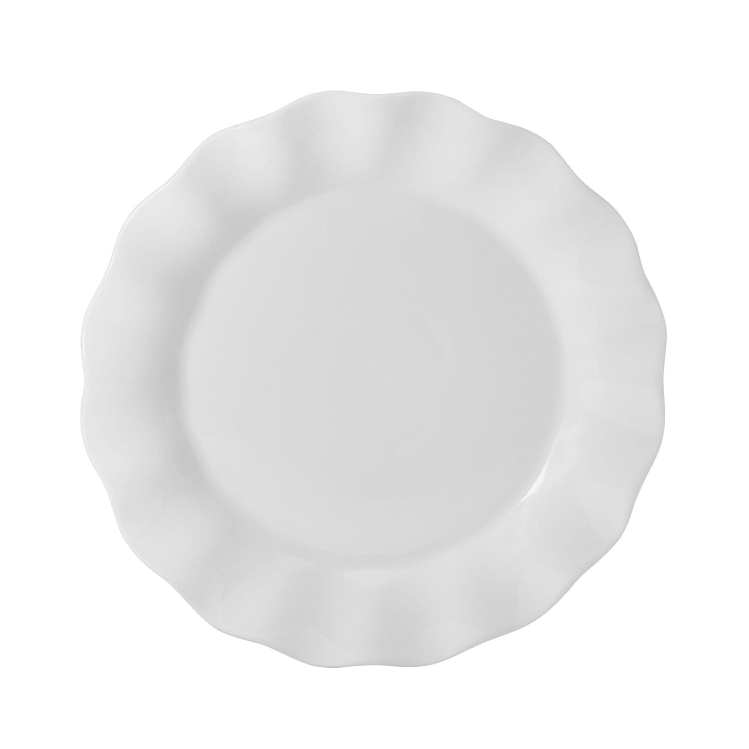 Fitz and Floyd Everyday White Scallop 12-Pc Dinnerware Set, Service For 4