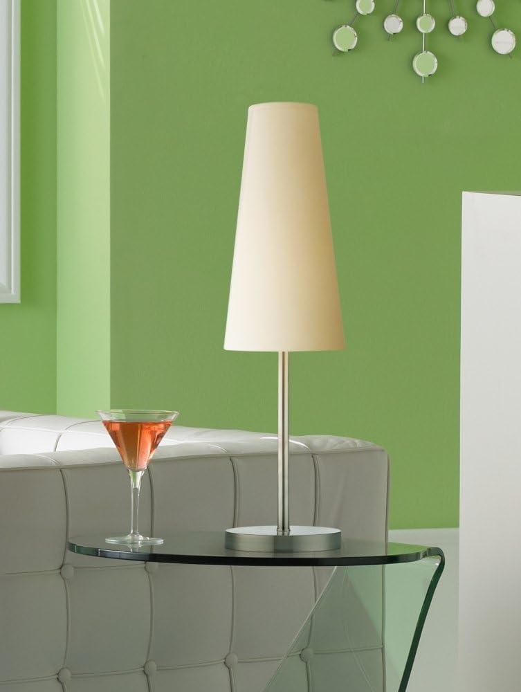 360 Lighting Snippet Modern Table Lamp 26" High Brushed Nickel White Cone Shade for Bedroom Living Room Bedside Nightstand Office Kids Family House