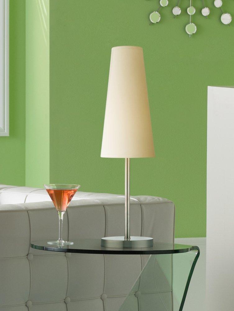 360 Lighting Snippet Modern Table Lamp 26" High Brushed Nickel White Cone Shade for Bedroom Living Room Bedside Nightstand Office Kids Family House