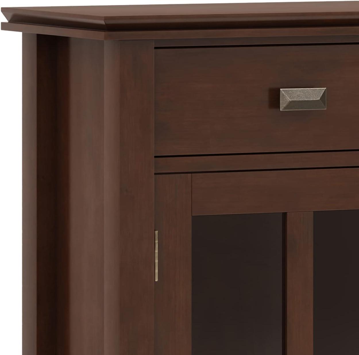 Simpli Home Artisan Solid Wood Entryway Storage Cabinet In Russet Brown