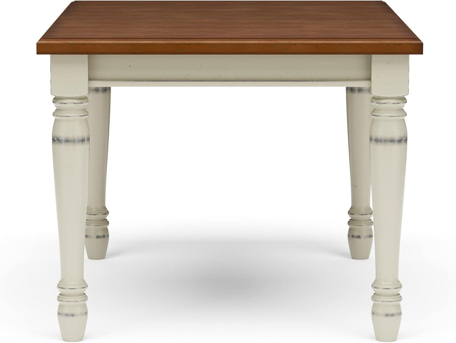 Homestyles Monarch Wood Dining Table in Off White