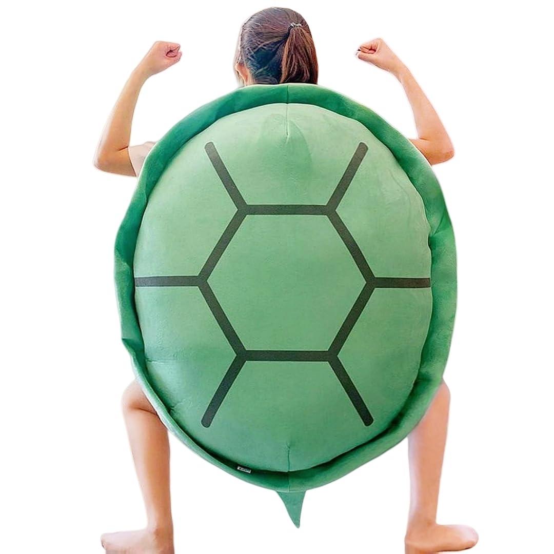 40 Inch Wearable Turtle Shell Pillows Weighted Stuffed Animal Costume Plush Toy Funny Dress Up, Gift for Kids Adults