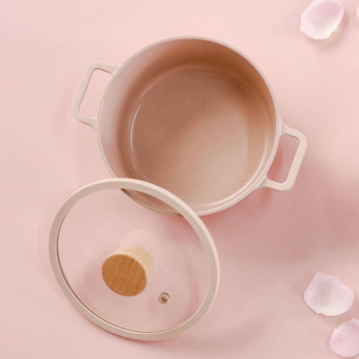 NEOFLAM FIKA 1.3QT Mini Petit Pot | Peach Color Edition | Made in Korea (6.3" / 16cm)