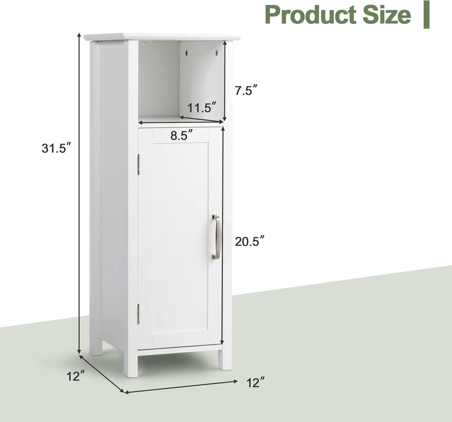 Bathroom Floor Cabinet, Storage Cabinet With Anti-Tipping Device