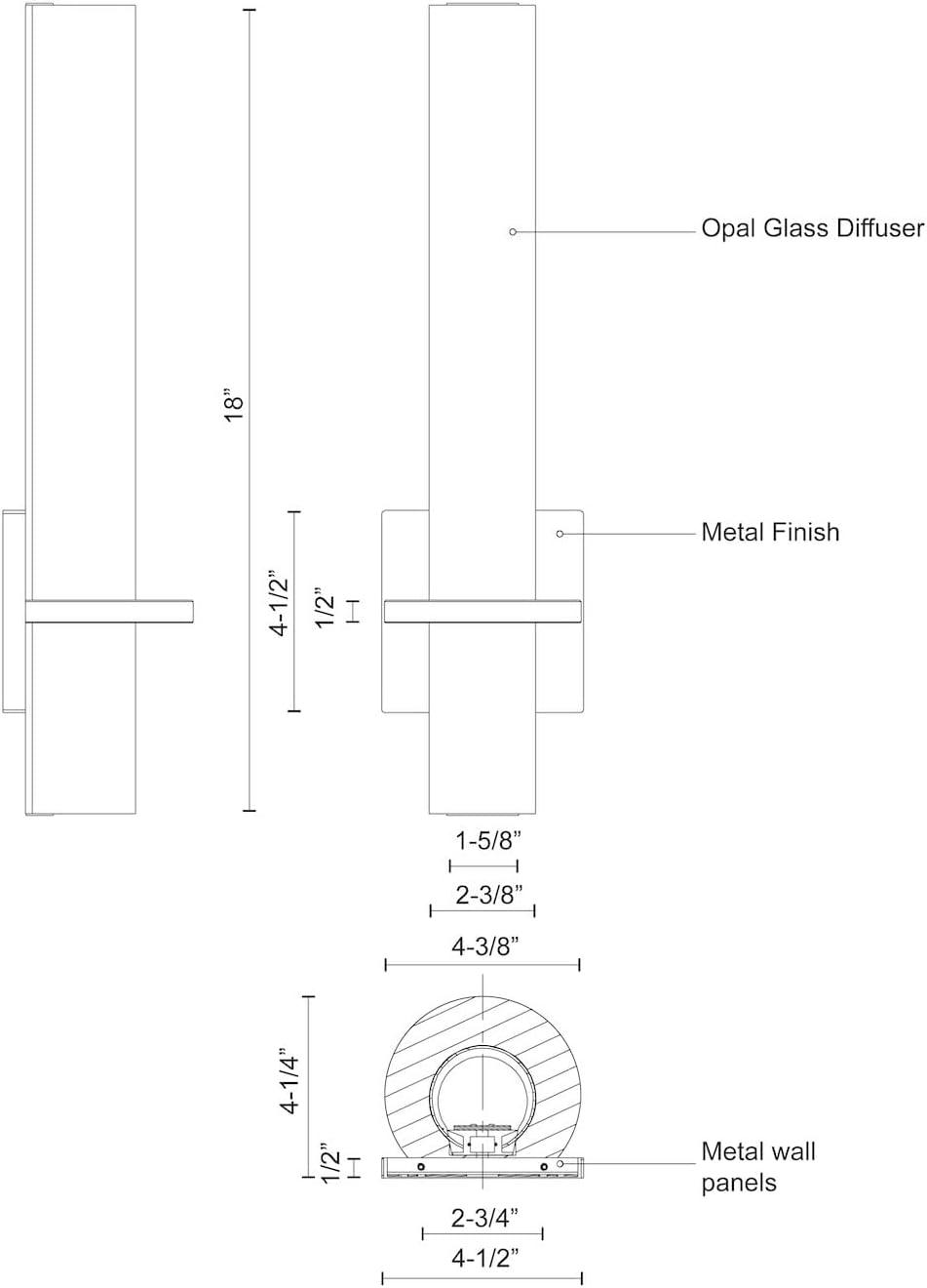 Kuzco Lighting Bhutan Steel LED Wallchiere