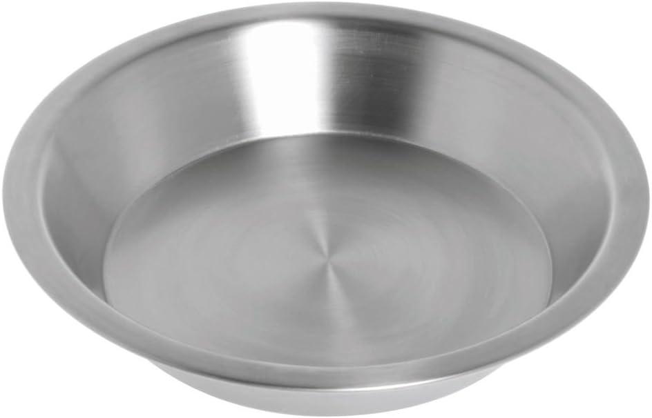 Silver Stainless Steel Round Pie Pan, 9.13" Diameter