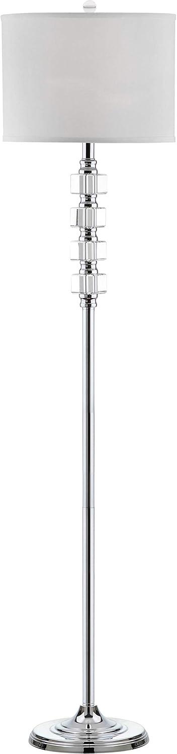 Lombard 60 Inch Chrome and Crystal Floor Lamp