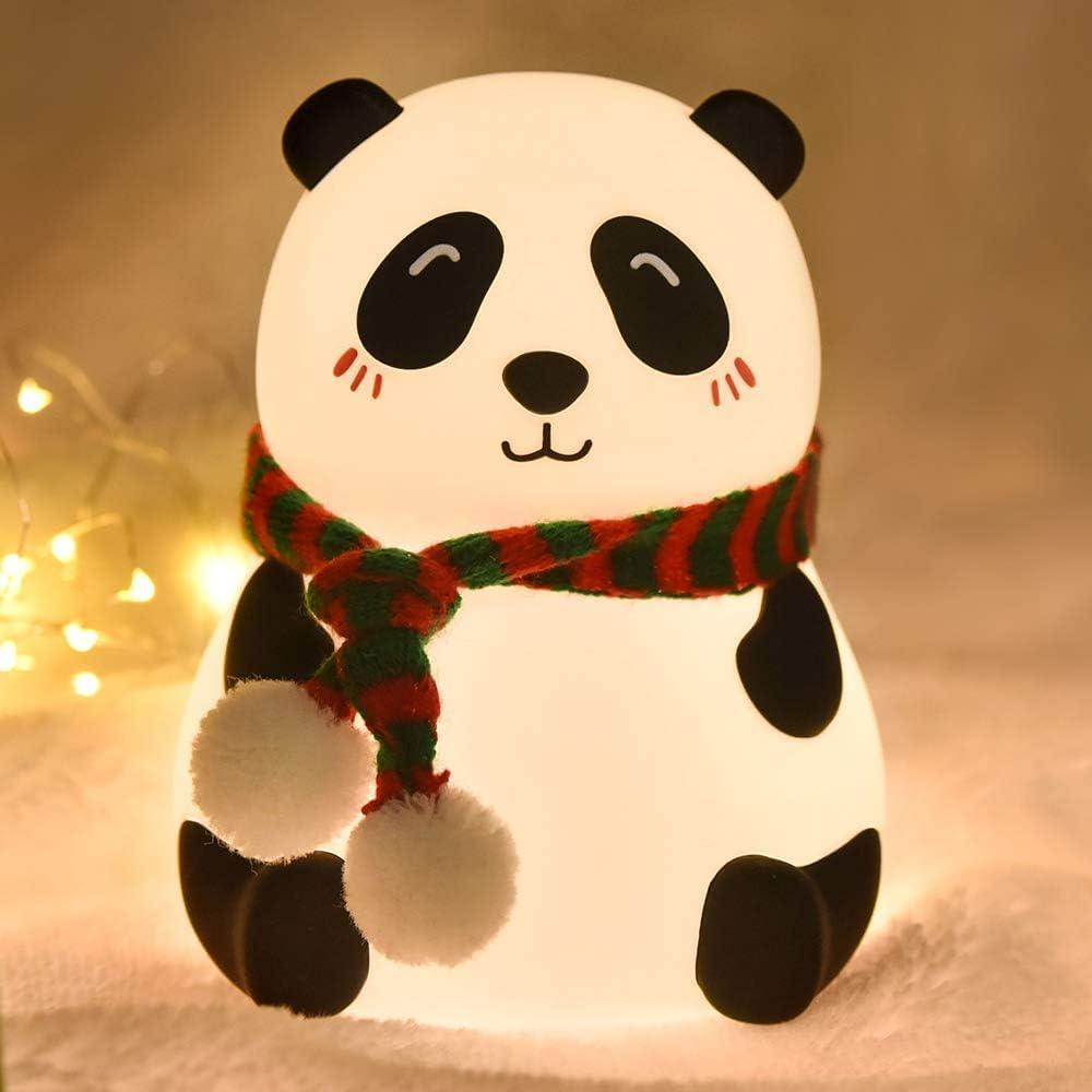 Cute Silicone Panda Night Light with USB Rechargeable