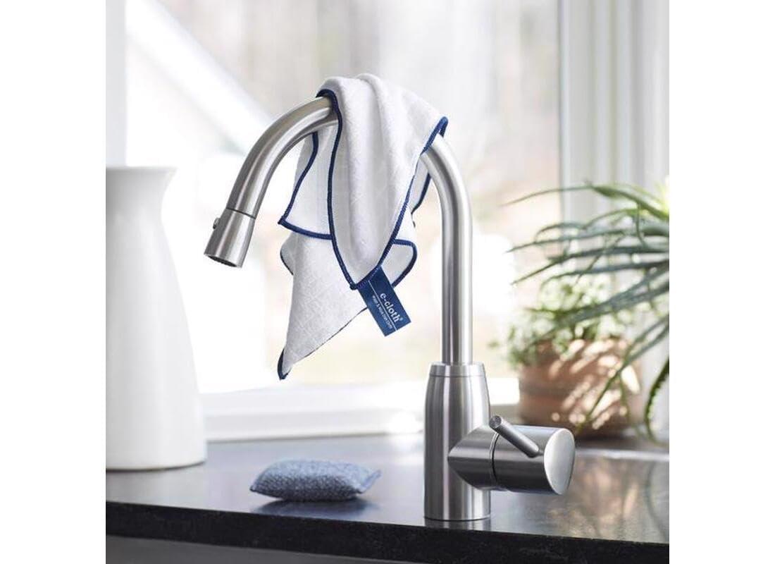 Red and Blue Microfiber Kitchen Cleaning Cloth Set, 2 Pack