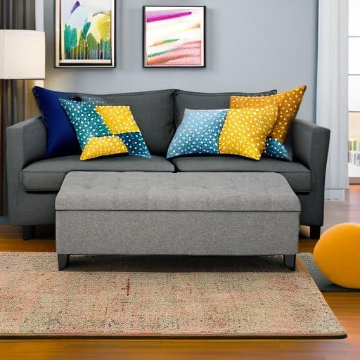 Sterling Fabric Tufted Storage Ottoman