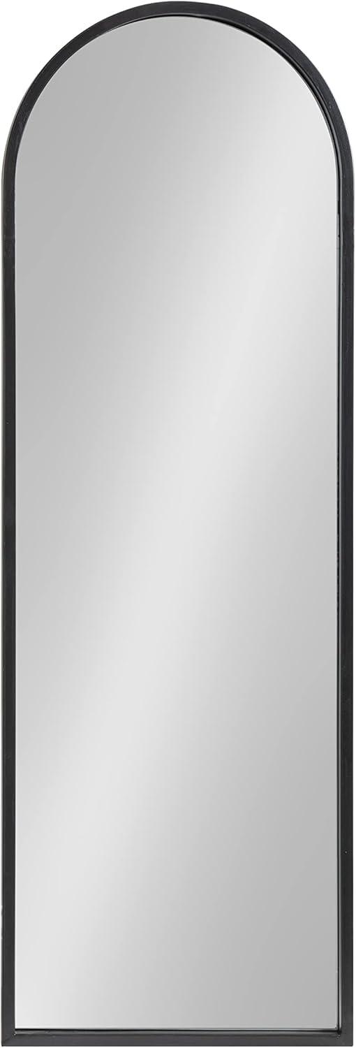 16" x 48" Valenti Tall Framed Arch Mirror Black - Kate and Laurel