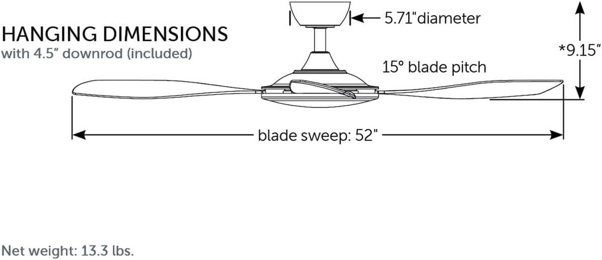 Glideaire Ceiling Fan (52")