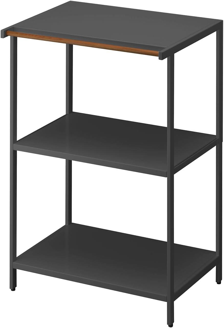 Yamazaki Home 3-Tiered Storage Rack - Kitchen Shelf Organizer, Short, Steel, Short