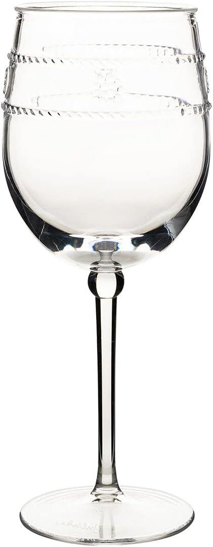 Isabella 14 oz Clear Acrylic Wine Glass with Twisted Cord Trim