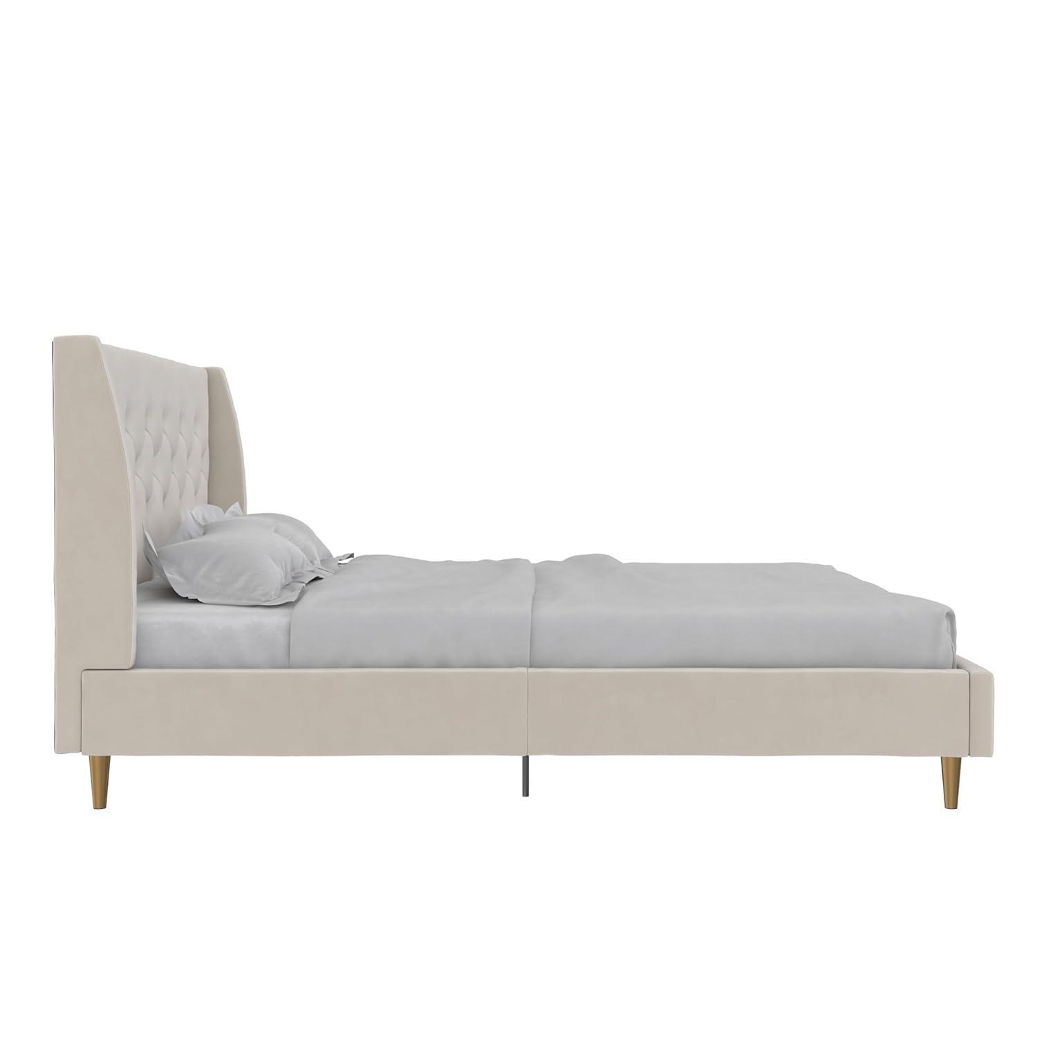 Her Majesty Upholstered Wingback Bed