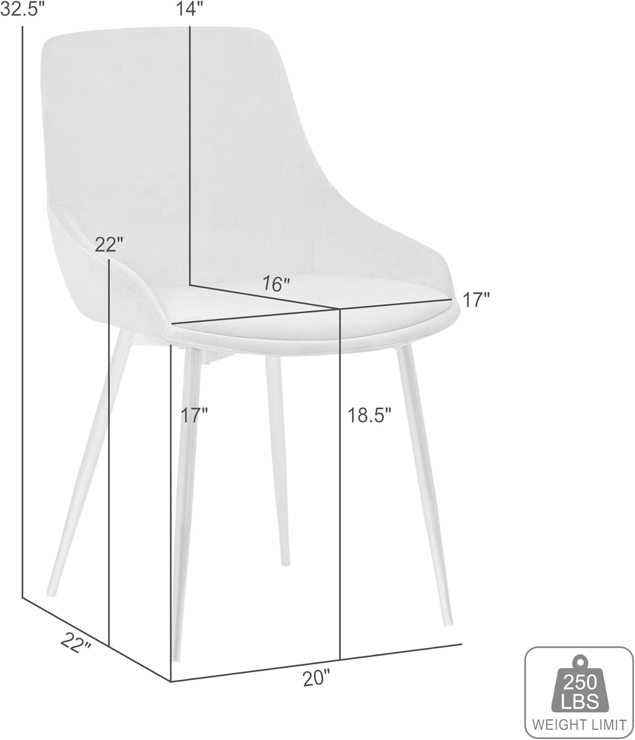Heidi Gray Velvet Dining Accent Chair with Chrome Metal Legs