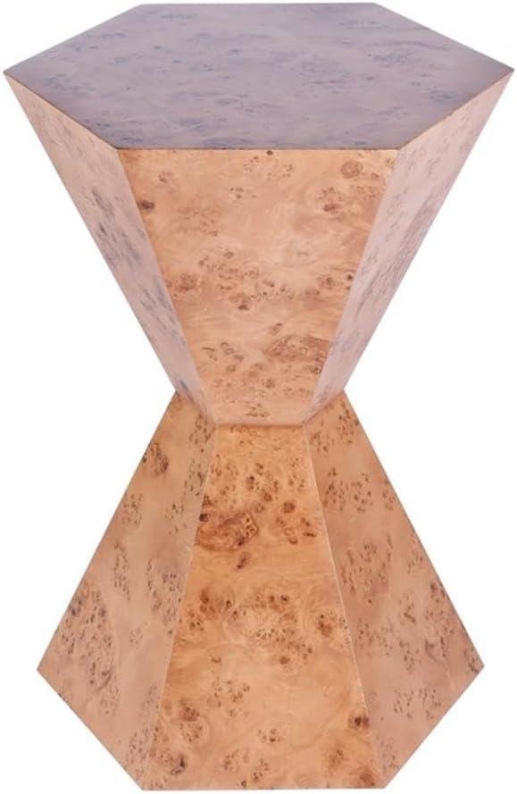 Butler Specialty Company Billie Burl Wood Hexagon Side Table - Traditional Burl