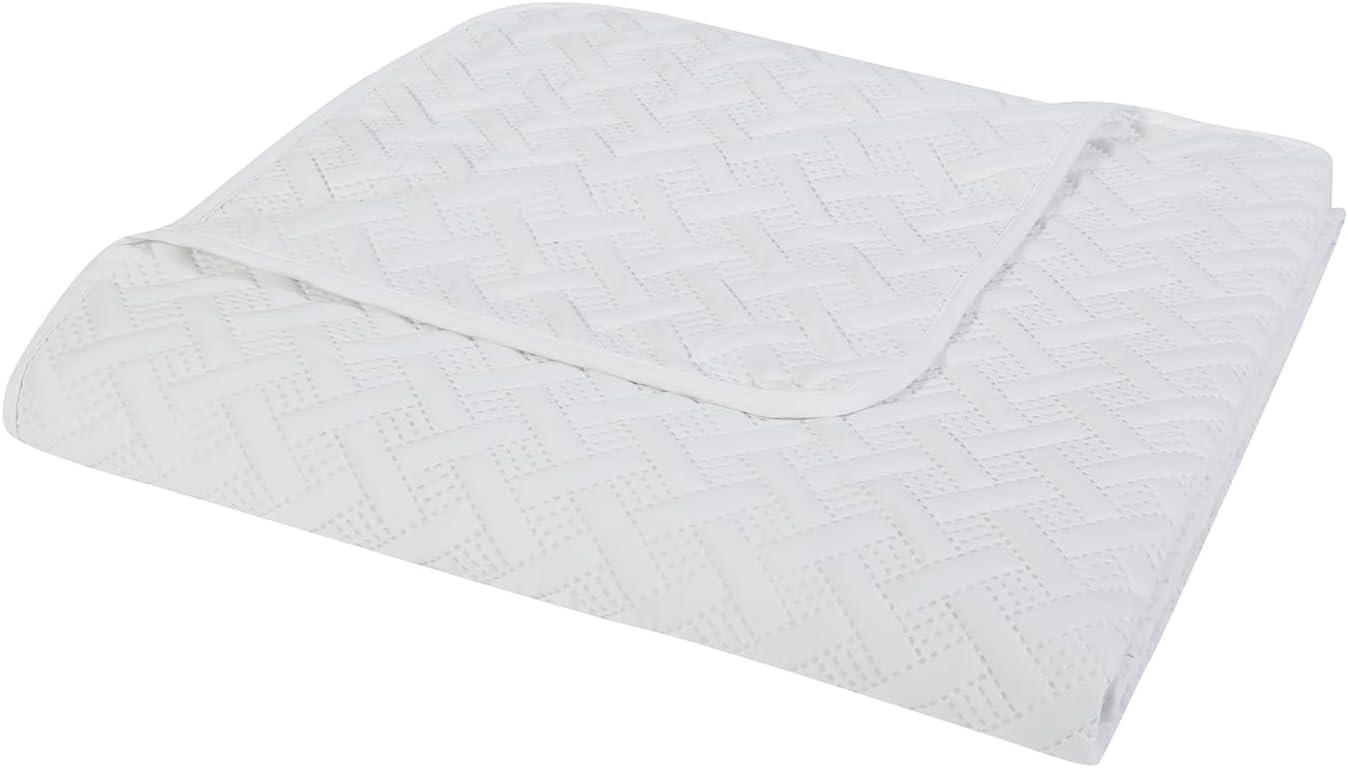 Nina Embossed Basketweave Quilt Set