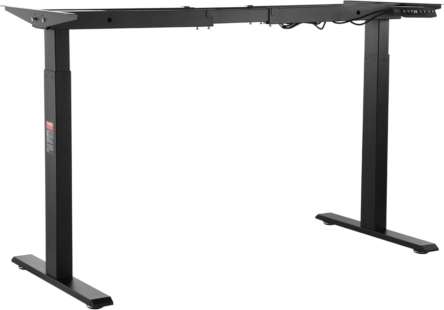 Black Dual Motor Adjustable Standing Desk Frame