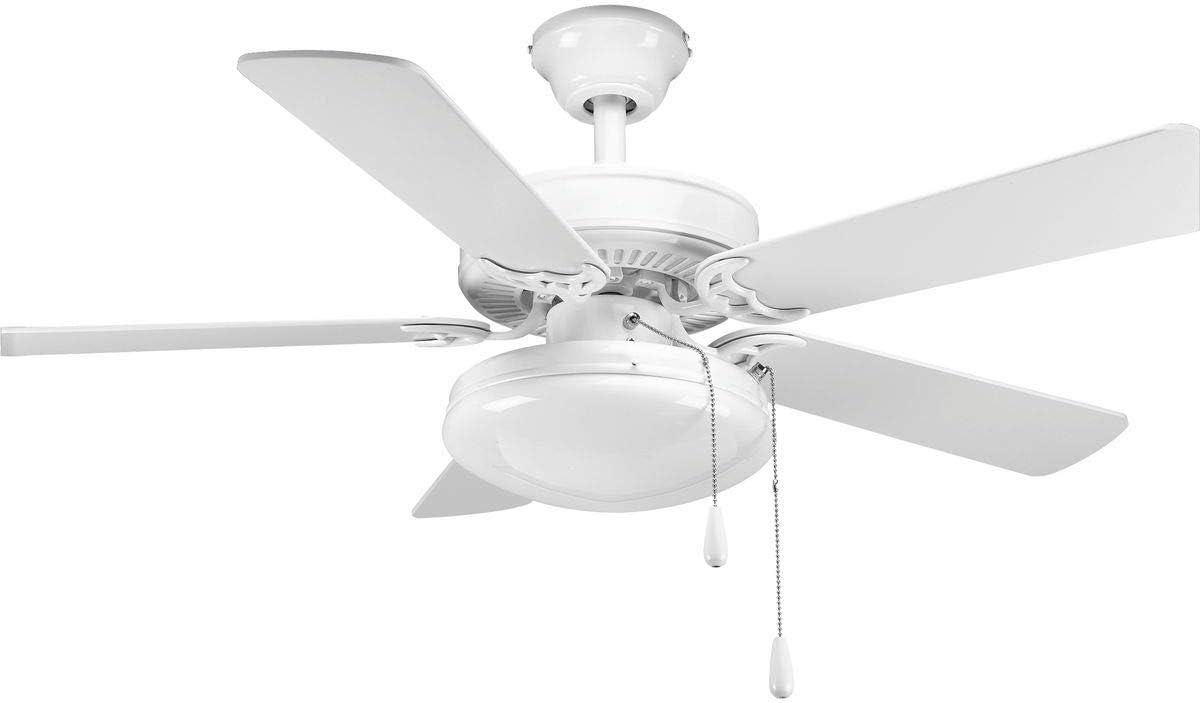 Progress Lighting Builder 42 Builder 42" 5 Blade Indoor Ceiling Fan - White