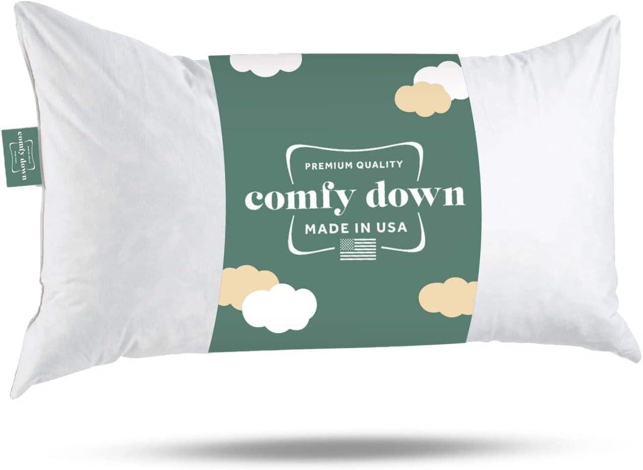 ComfyDown 95% Feather 5% Down, 16 X 18 Rectangle Decorative Pillow Insert, Sham Stuffer - Made in USA