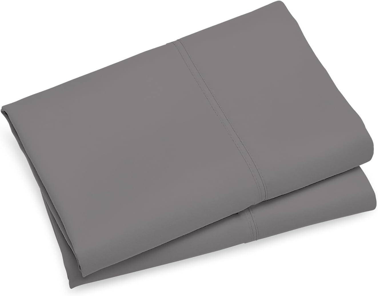 Purity Home 100% Organic Cotton Standard Lavender Percale Pillowcases, 300 Thread Count Breathable, Super Soft, & Cozy 2-Piece Set