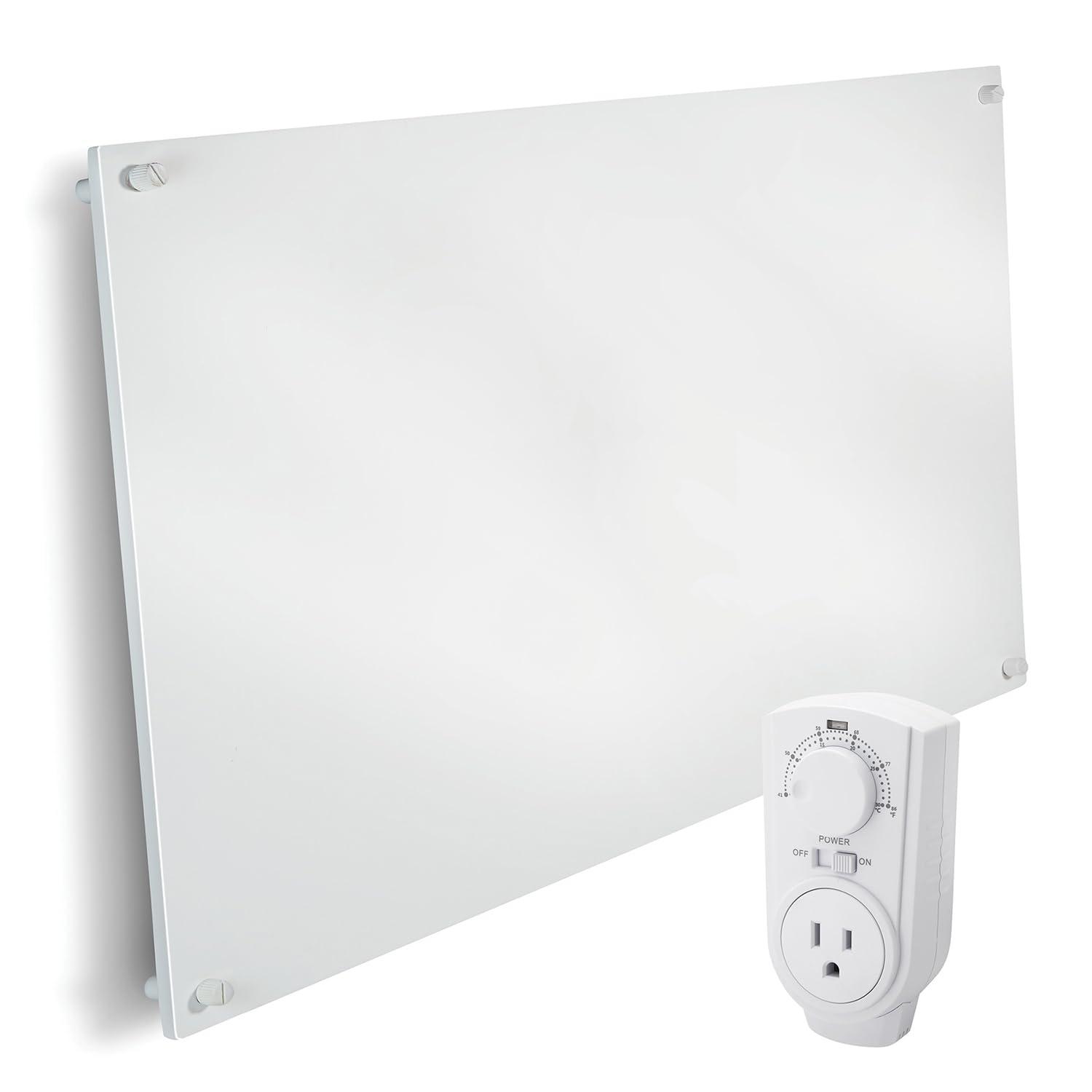 White Electric Wall Heater with Thermostat and Convection