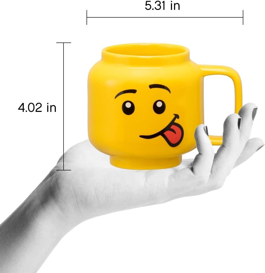 Large Yellow Silly Face Ceramic Mug, 530 mL