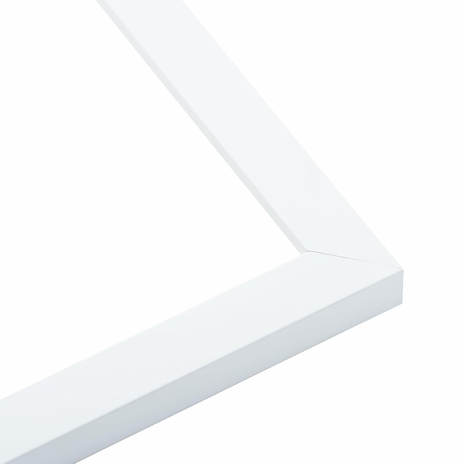 13x17 Frame White With White Picture Mat For 13x17 Photo - White 15x19 Frame To Display Print or