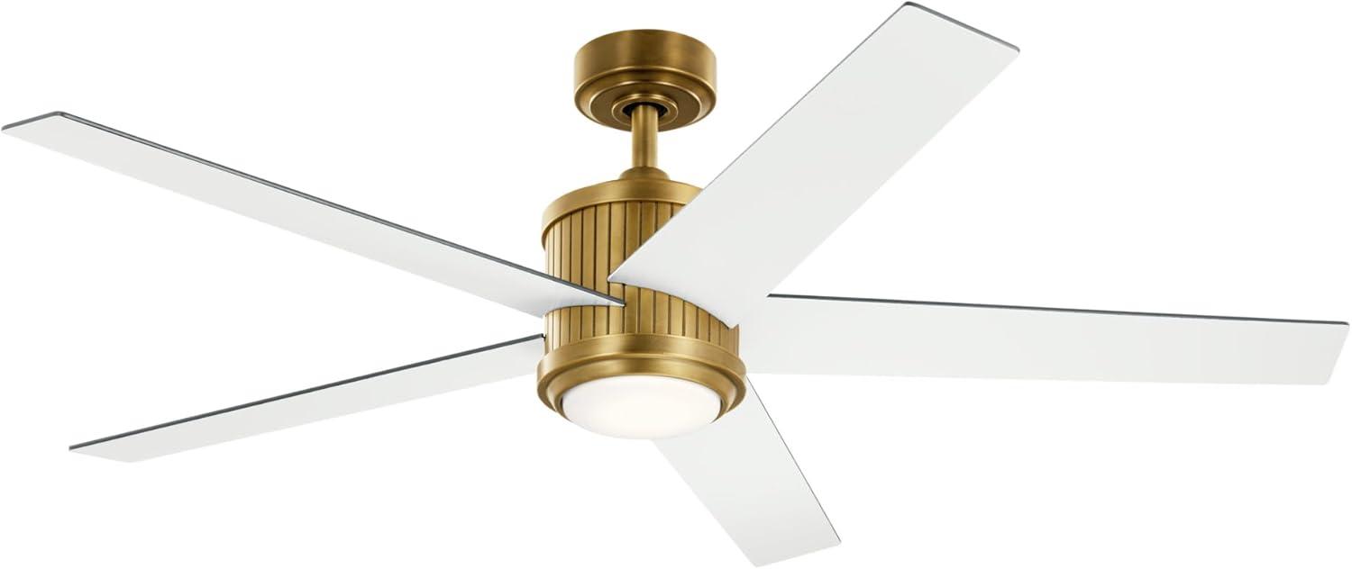 56 Inch Ceiling Fan With Light Kit-Brushed Stainless Steel Finish Kichler Lighting 300044Bss