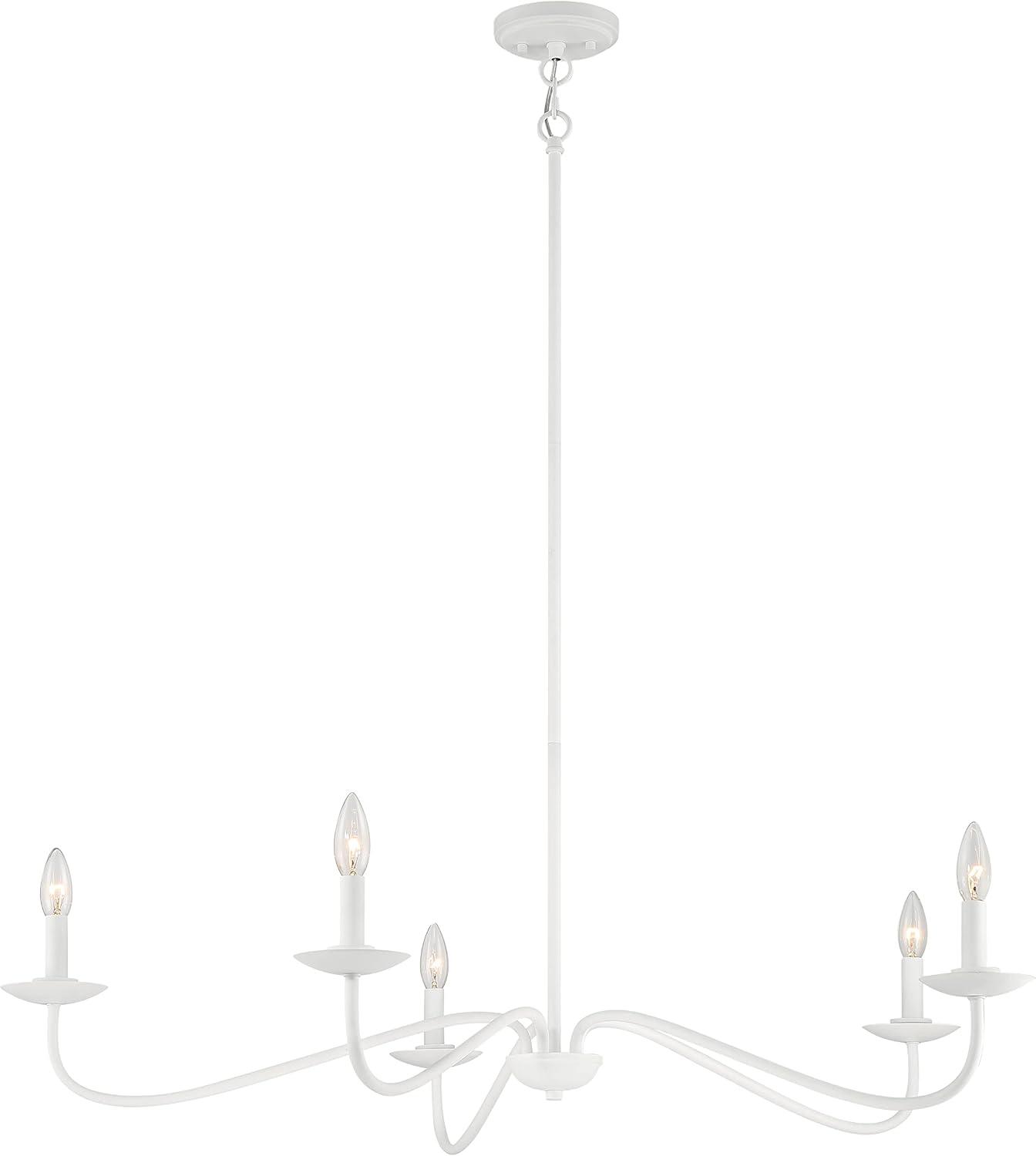 Trade Winds Lighting 5-Light Chandelier In Matte Black