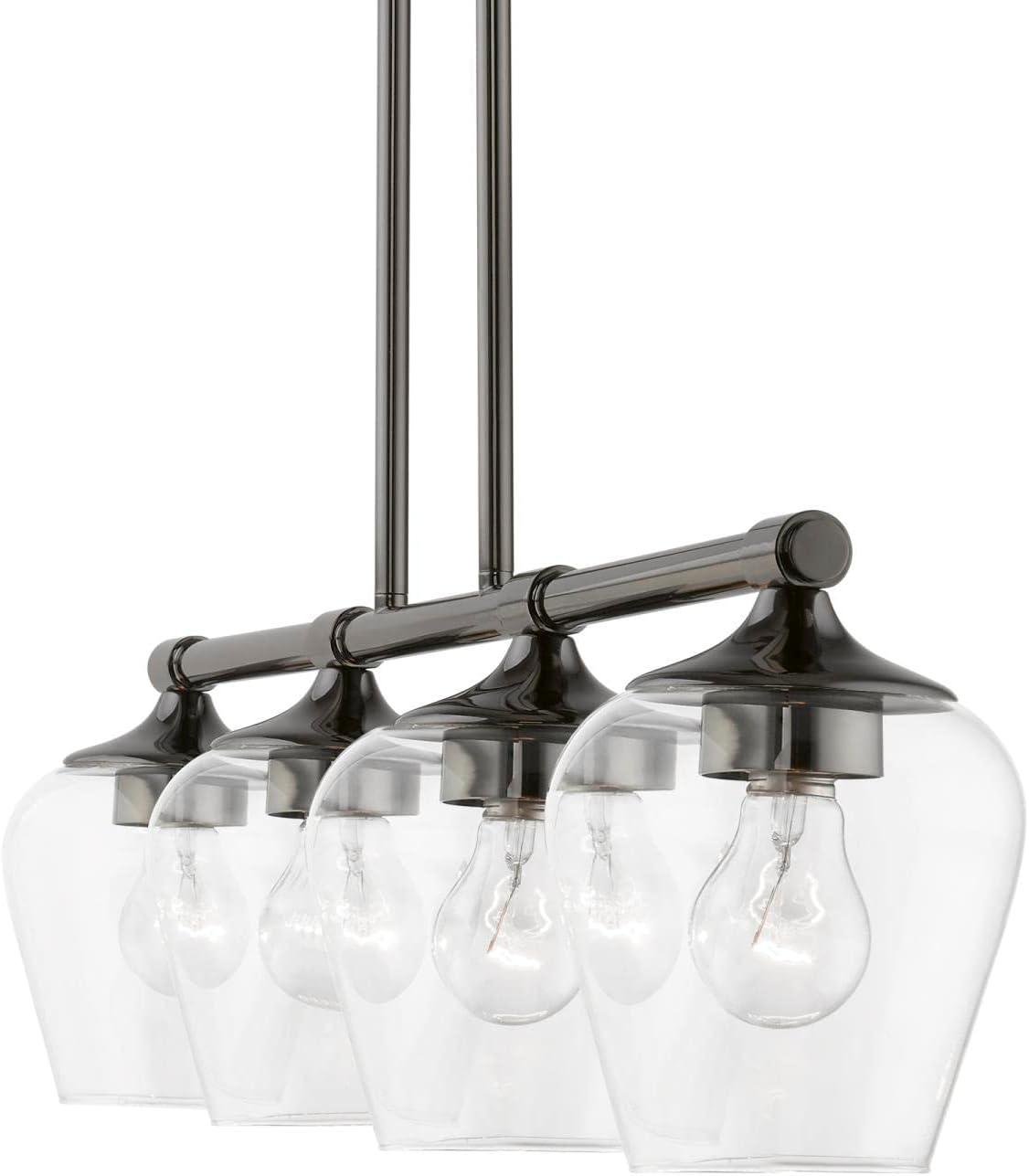 Livex Lighting Willow 4 - Light Chandelier in  Black Chrome