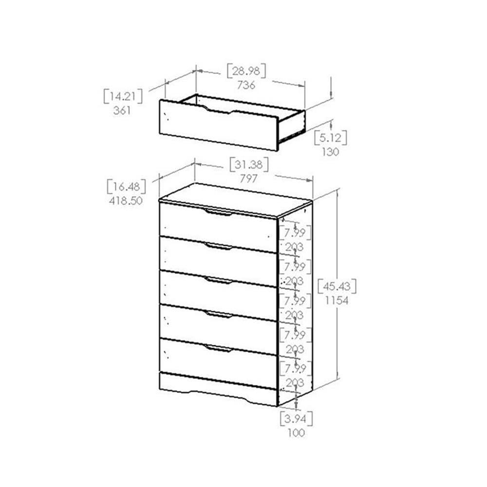 Holland 5 Drawer Chest