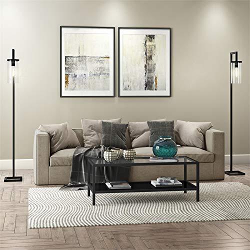 Evelyn&Zoe Rigan 46" Wide Rectangular Console Table, Blackened Bronze