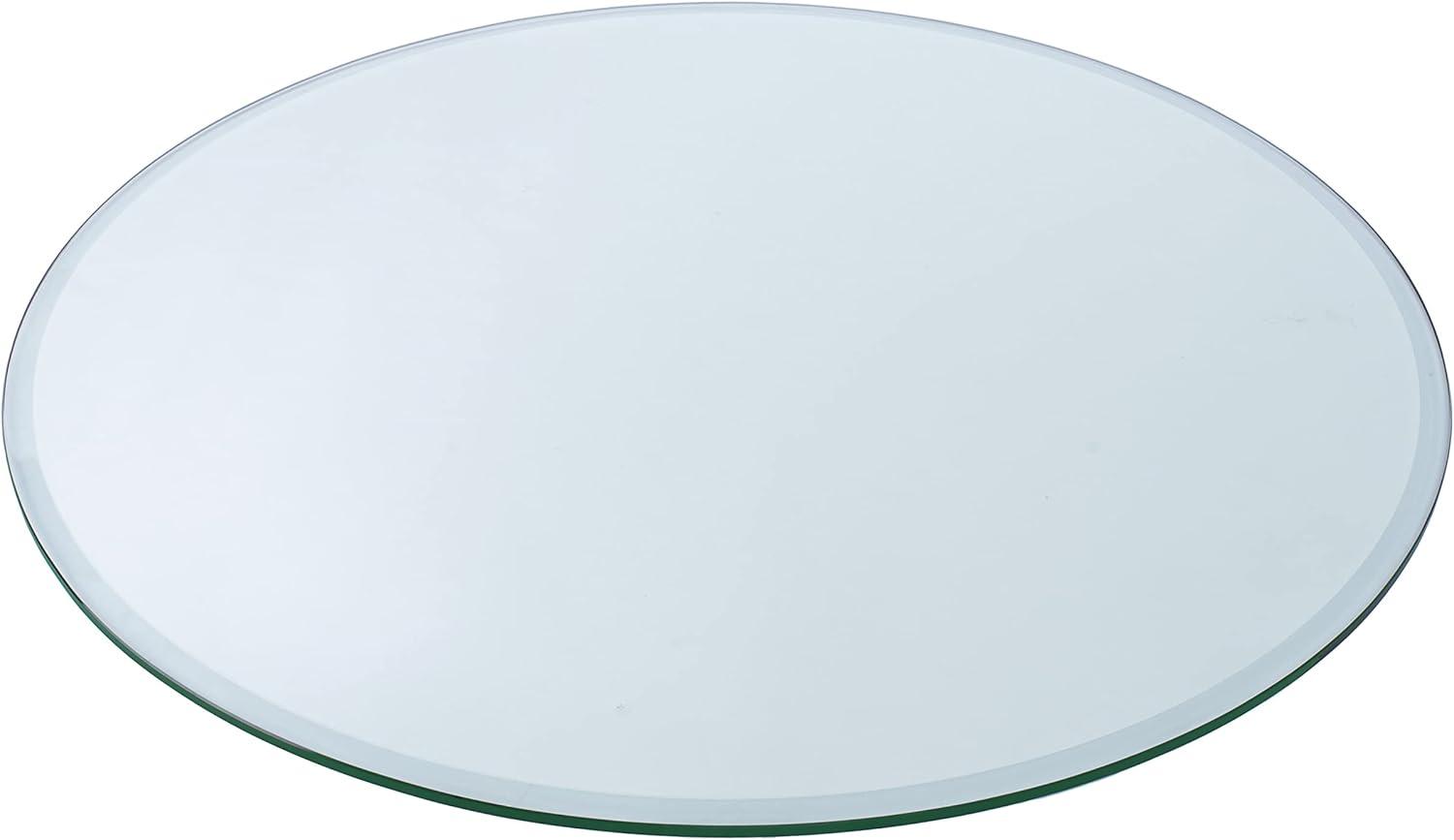 36" Round Clear Tempered Glass Table Top By Spancraft Glass