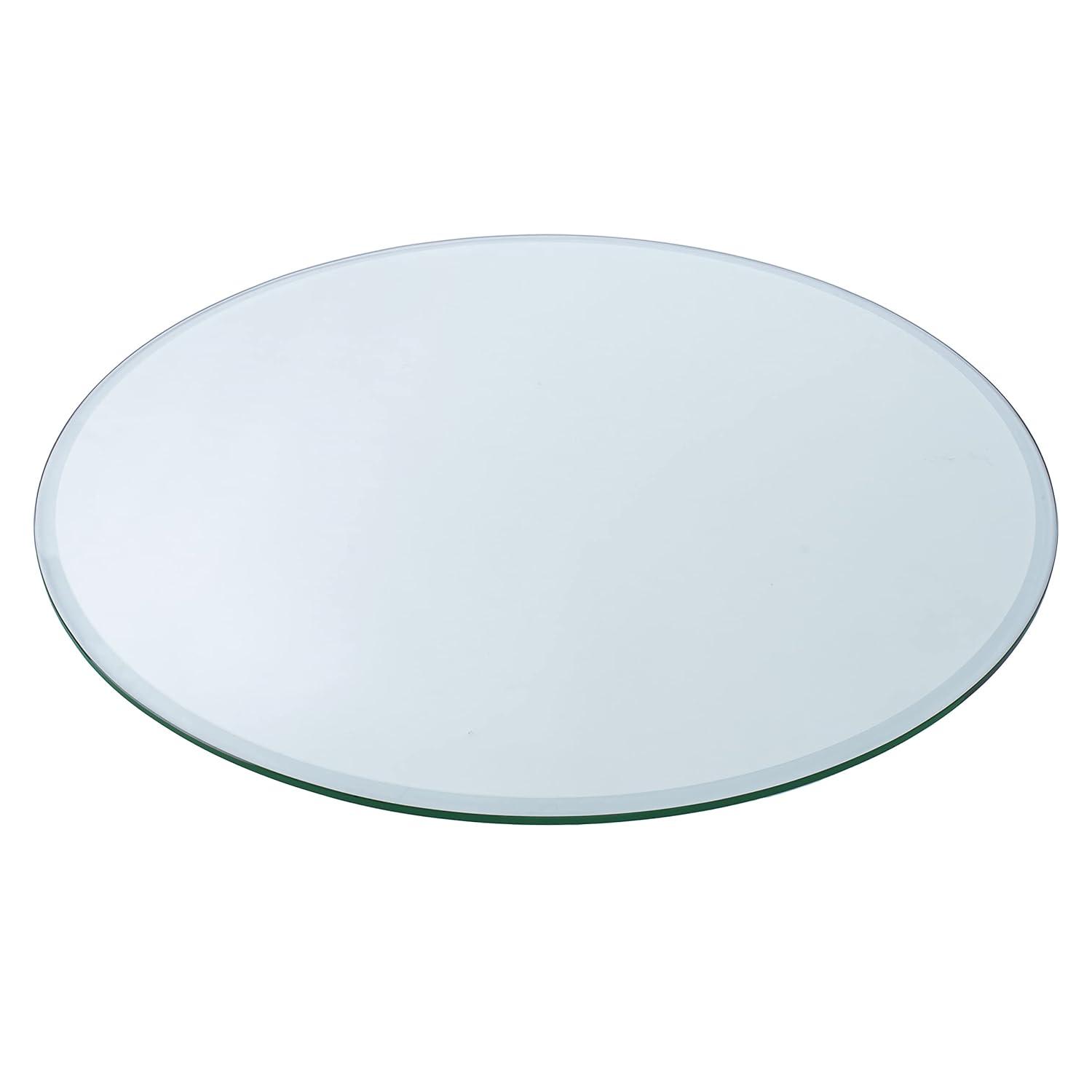 36" Round Clear Tempered Glass Table Top By Spancraft Glass