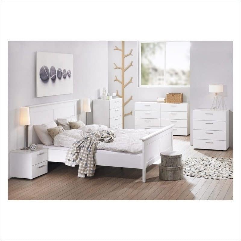 Home Square 3 Piece Bedroom Set with Dresser and 2 Nightstands in White