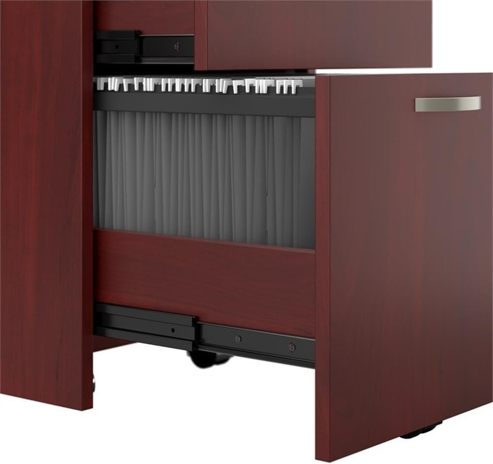 Bush Business Furniture Office in an Hour 2 Person L Shaped Cubicle Desks with Storage, Drawers, and Organizers